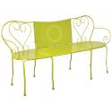 Classic 3-zits metalen tuinbank met klaptafel groen